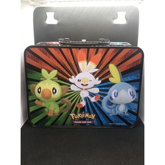 Pokemon Collectors Chest Metal Lunch Box Tin Zacian Zamazenta Sword Shield - Picture 5 of 7